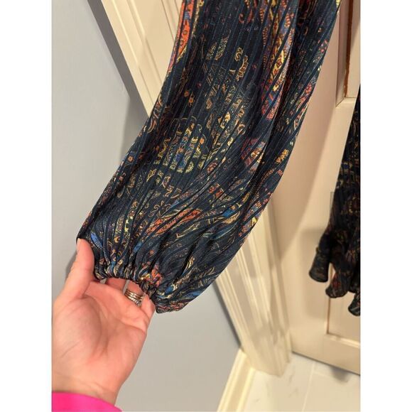 Maje Riley Ruffled Paisley-Print Mini Dress - Picture 5 of 7